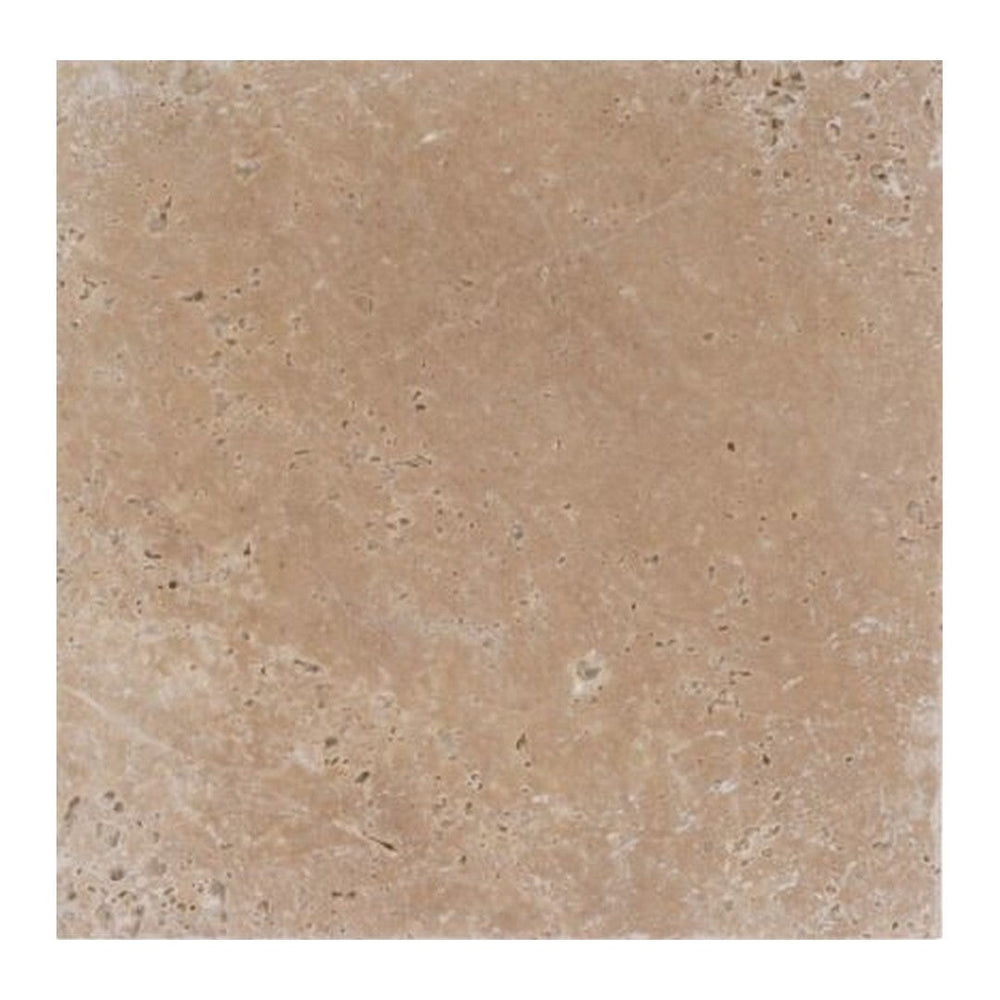 Keystone 12" x 12" Ivory Light Tumbled Travertine Paver