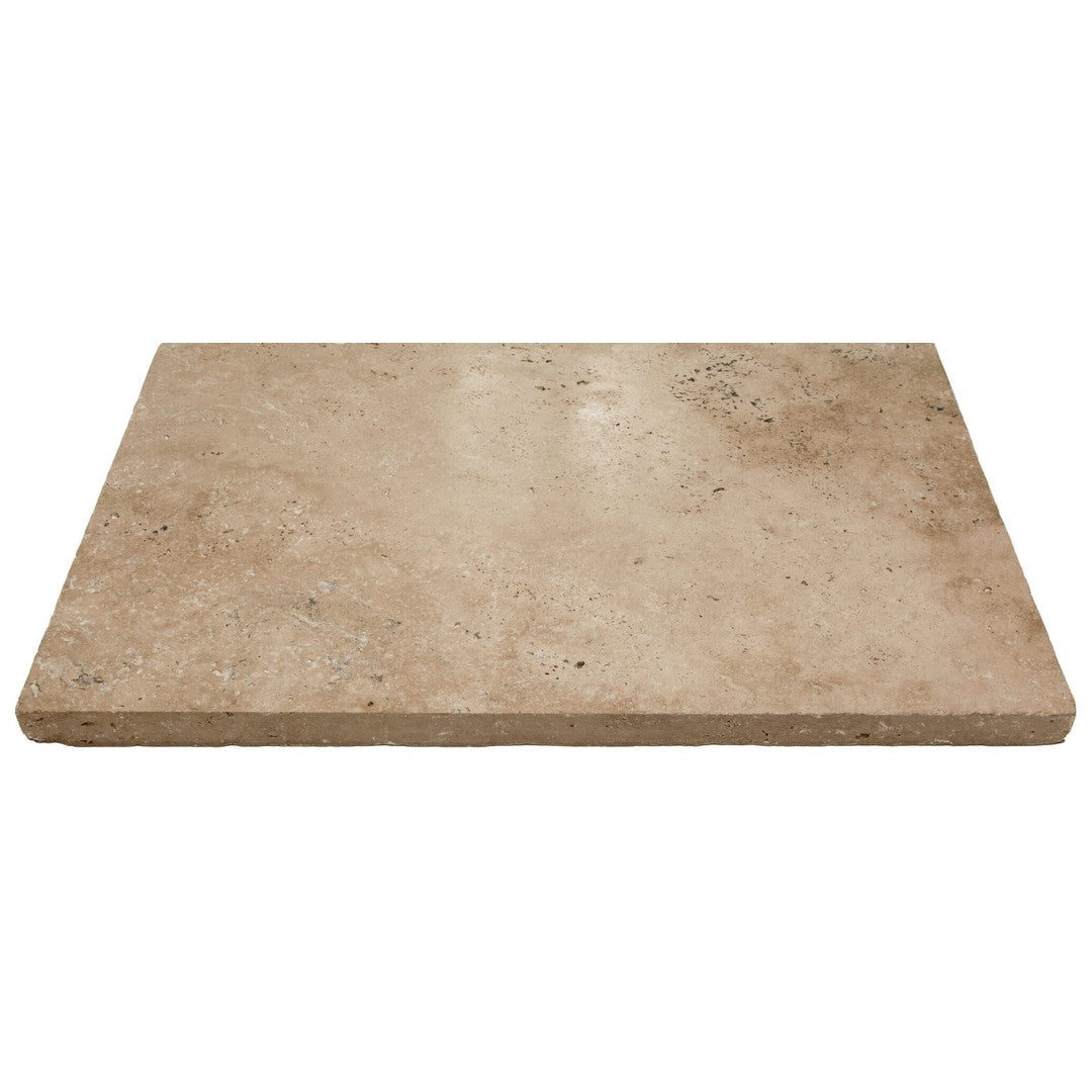 Keystone 12" x 24" Ivory Light Tumbled Travertine Paver-Ivory Light