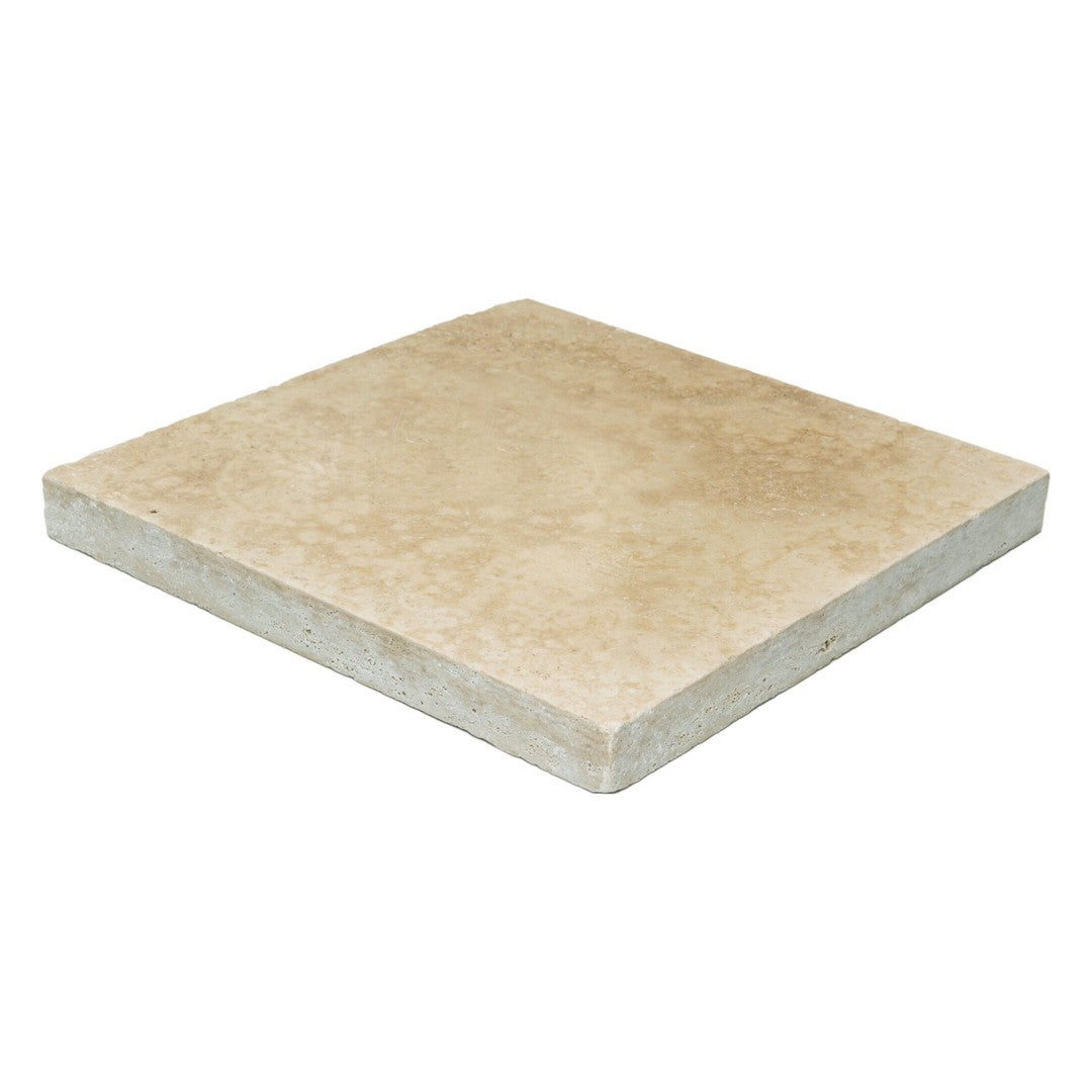 Keystone 16" x 16" Extra Light Tumbled Travertine Paver-Extra Light