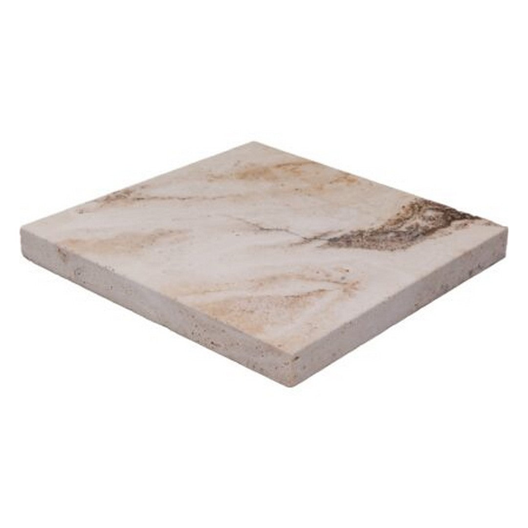 Keystone 16" x 16" Tiramisu Tumbled Travertine Paver-Tiramisu