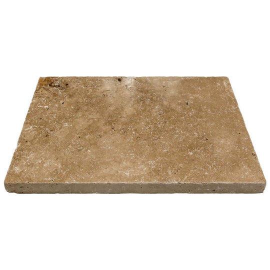 Keystone 16" x 24" American Chestnut Tumbled Travertine Paver-American Chestnut