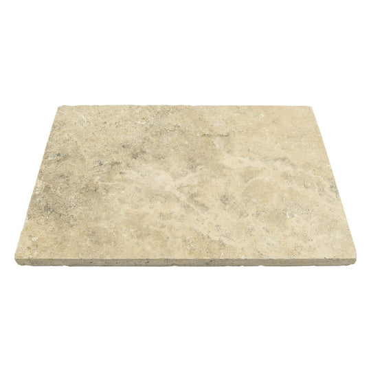 Keystone 16" x 24" Ivory Rustic Tumbled Travertine Paver-Ivory Rustic