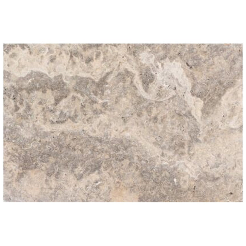 Keystone 16" x 24" Nordic Silver Tumbled Travertine Paver