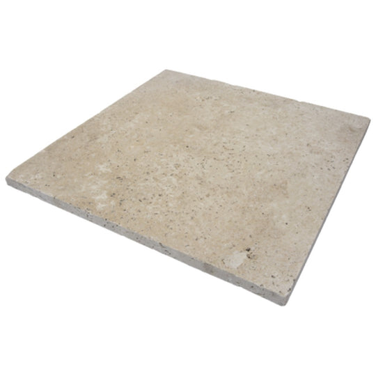 Keystone 24" x 24" Extra Light Tumbled Travertine Paver-Extra Light