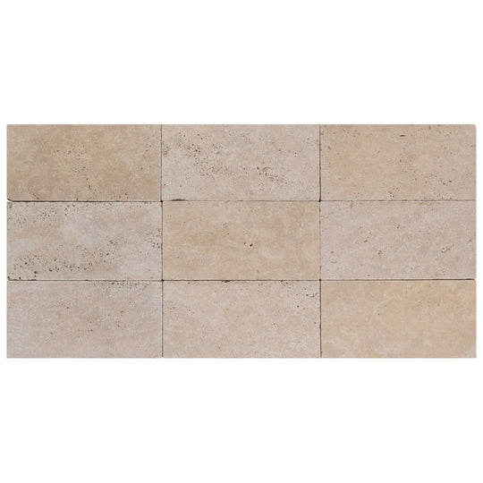 Keystone 6" x 12" Extra Light Tumbled Travertine Paver