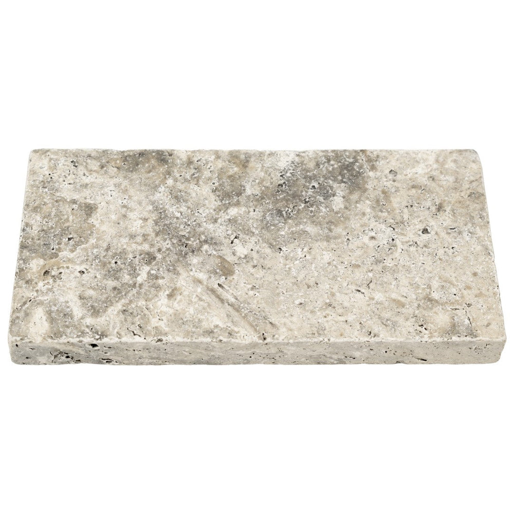 Keystone 6" x 12" Nordic Silver Tumbled Travertine Paver