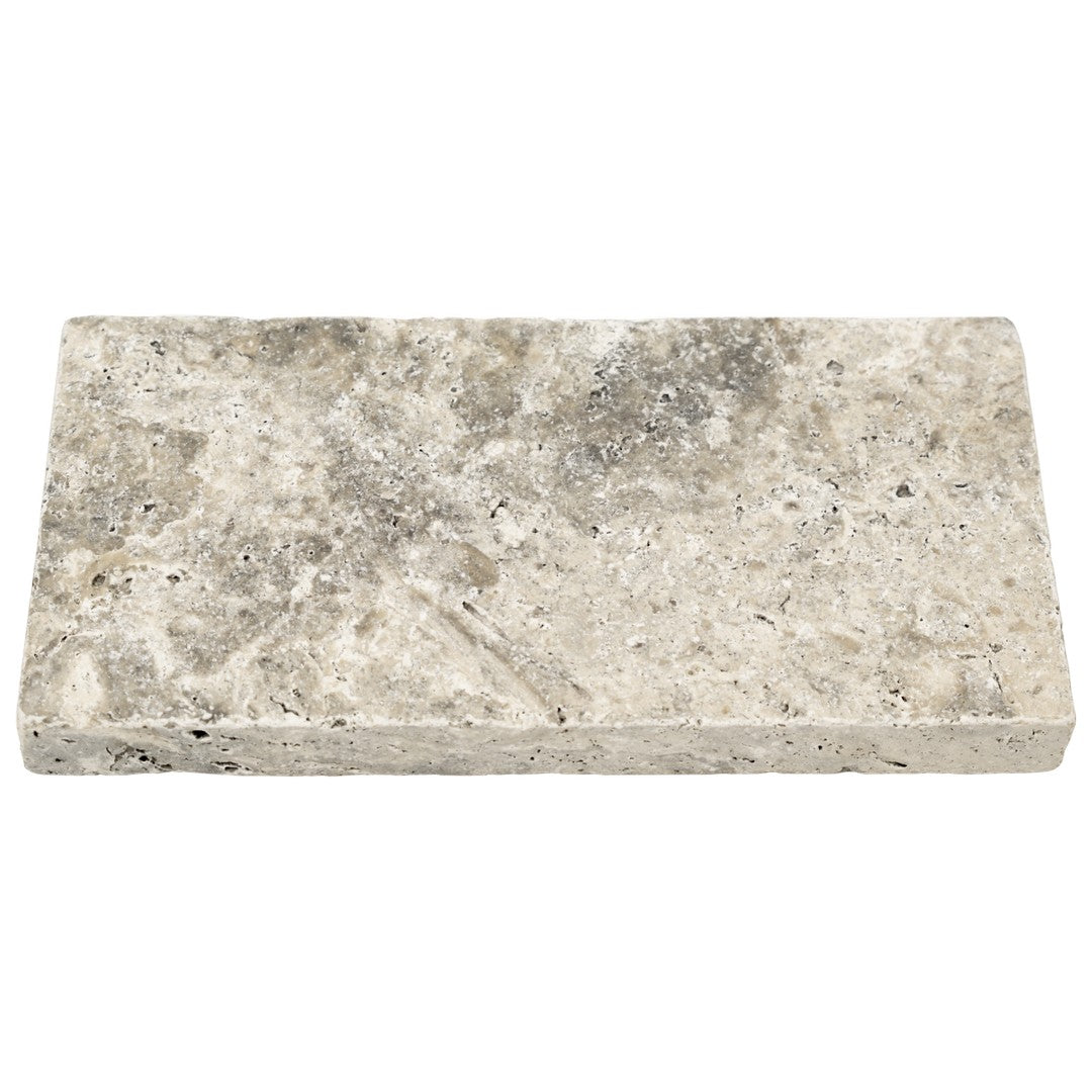 Keystone 6" x 12" Nordic Silver Tumbled Travertine Paver