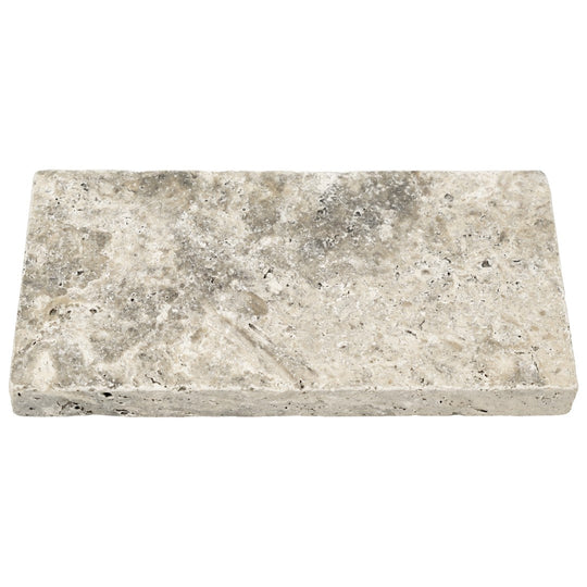 Keystone 6" x 12" Nordic Silver Tumbled Travertine Paver