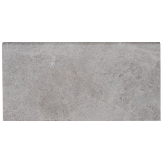 Keystone 12" x 24" Aqua Gray Sandblasted Marble Bullnose Coping