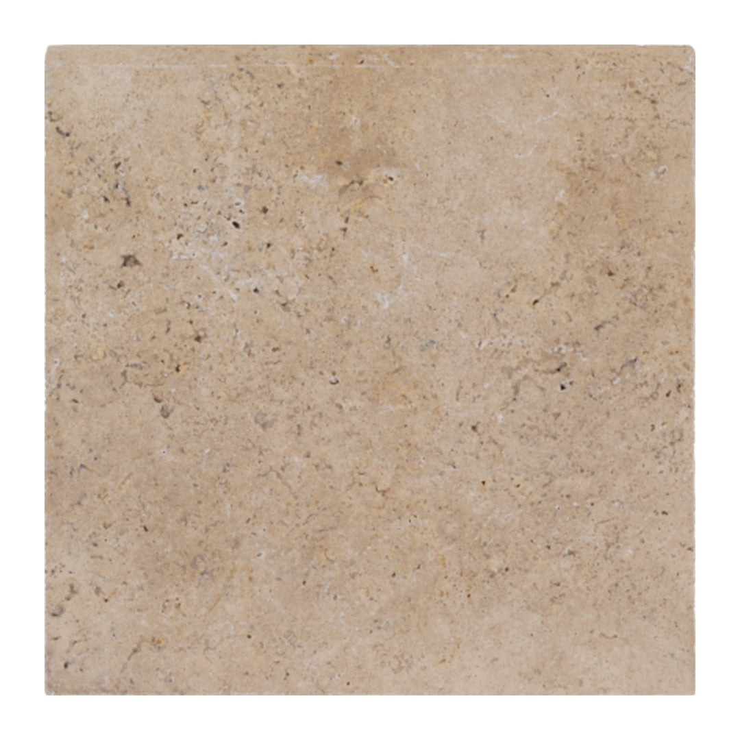 Keystone 12" x 12" Extra Light Travertine Bullnose Coping