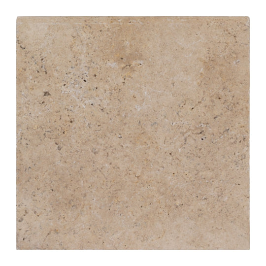 Keystone 12" x 12" Extra Light Travertine Bullnose Coping