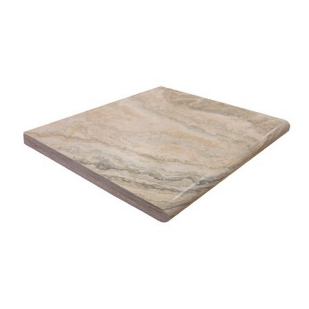 Keystone 12" x 12" Tiramisu Travertine Bullnose Coping-Tiramisu