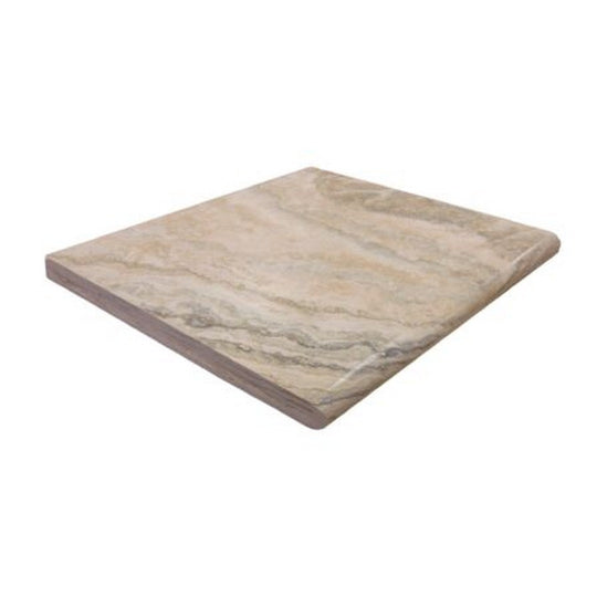 Keystone 12" x 12" Tiramisu Travertine Bullnose Coping-Tiramisu