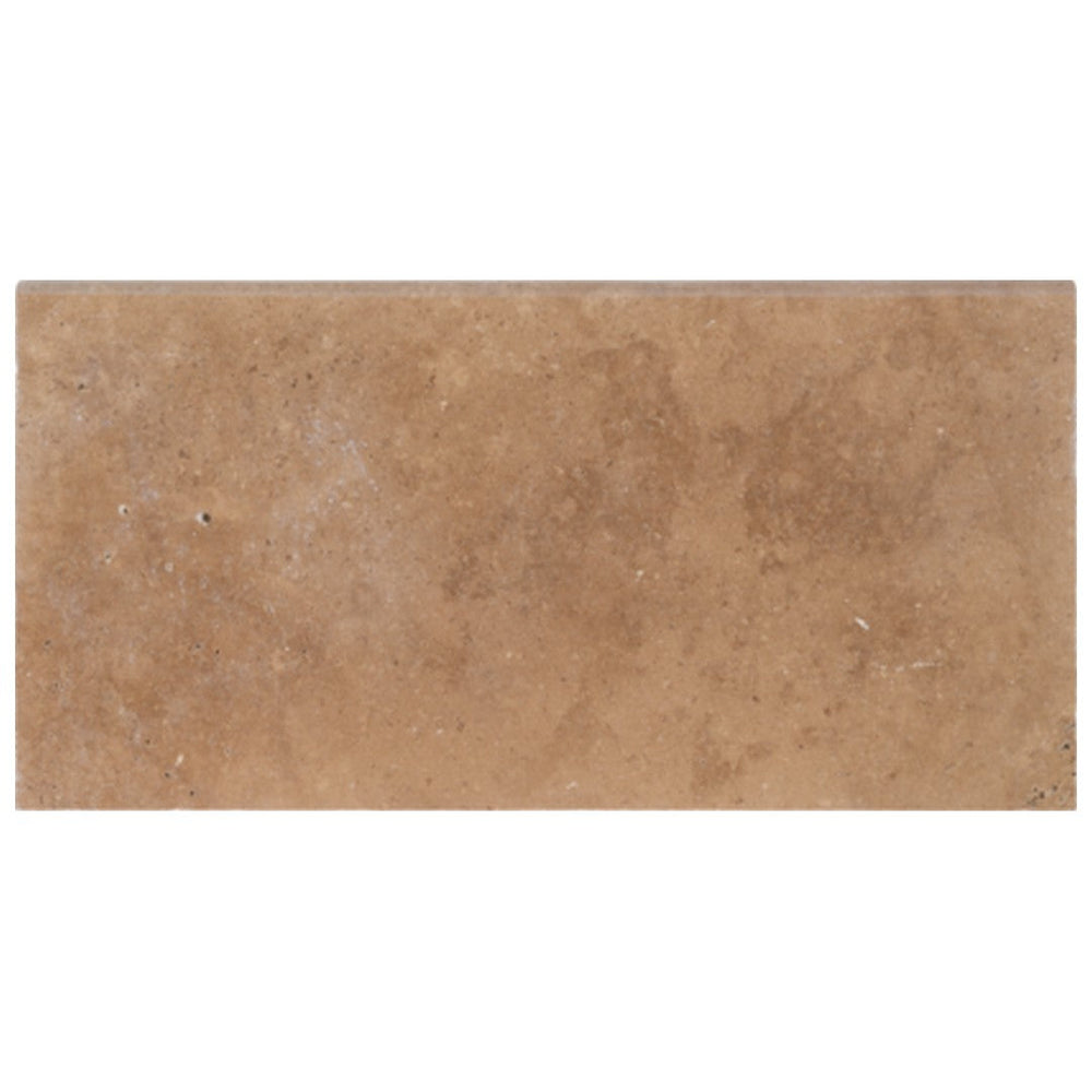 Keystone 12" x 24" American Chestnut Travertine Bullnose Coping