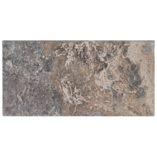 Keystone 12" x 24" Nordic Silver Travertine Bullnose Coping