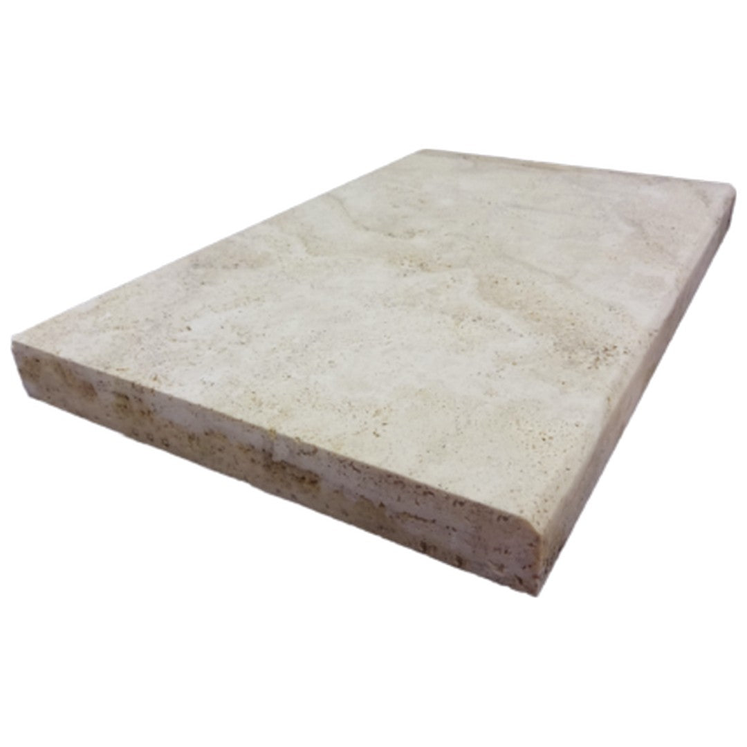 Keystone 16" x 24" Extra Light Tumbled Travertine 5Cm Paver-Extra Light