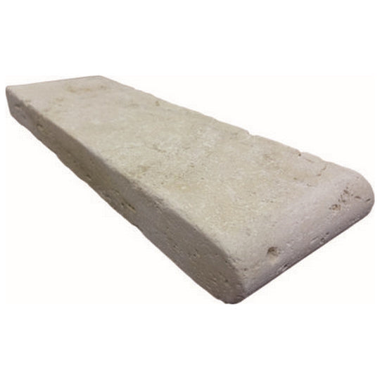 Keystone 4" x 12" Extra Light Tumbled Travertine Paver-Extra Light