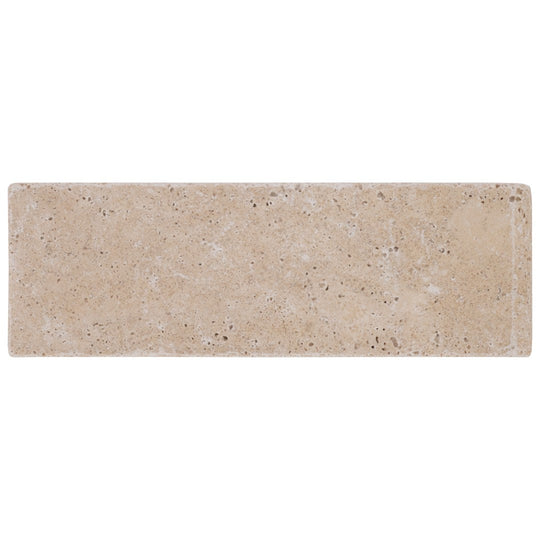 Keystone 4" x 12" Extra Light Tumbled Travertine Paver