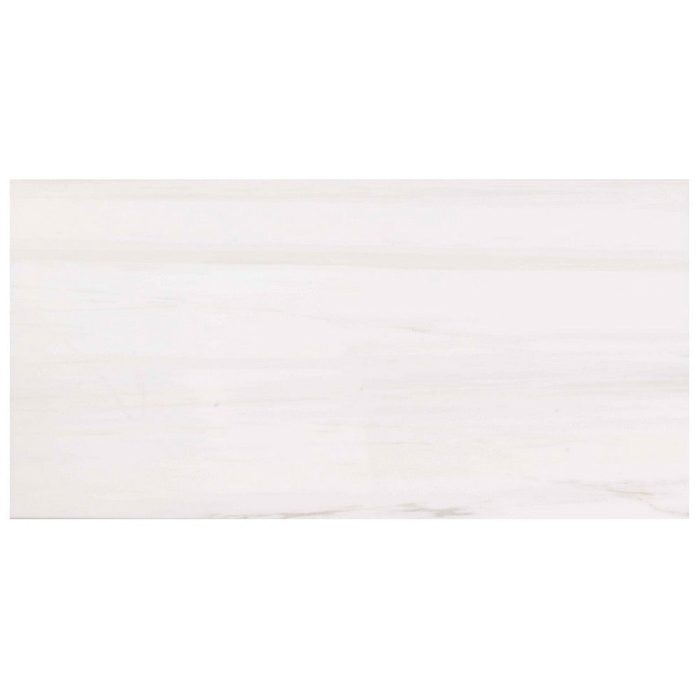 Keystone 12" x 24" Bianco Dolomite Polished Marble Tile