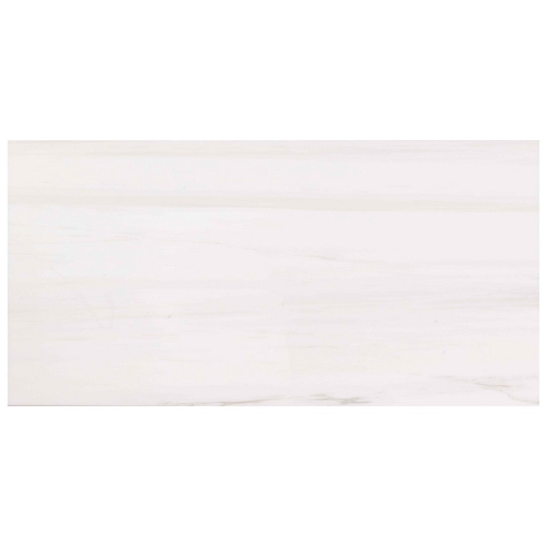 Keystone 12" x 24" Bianco Dolomite Polished Marble Tile