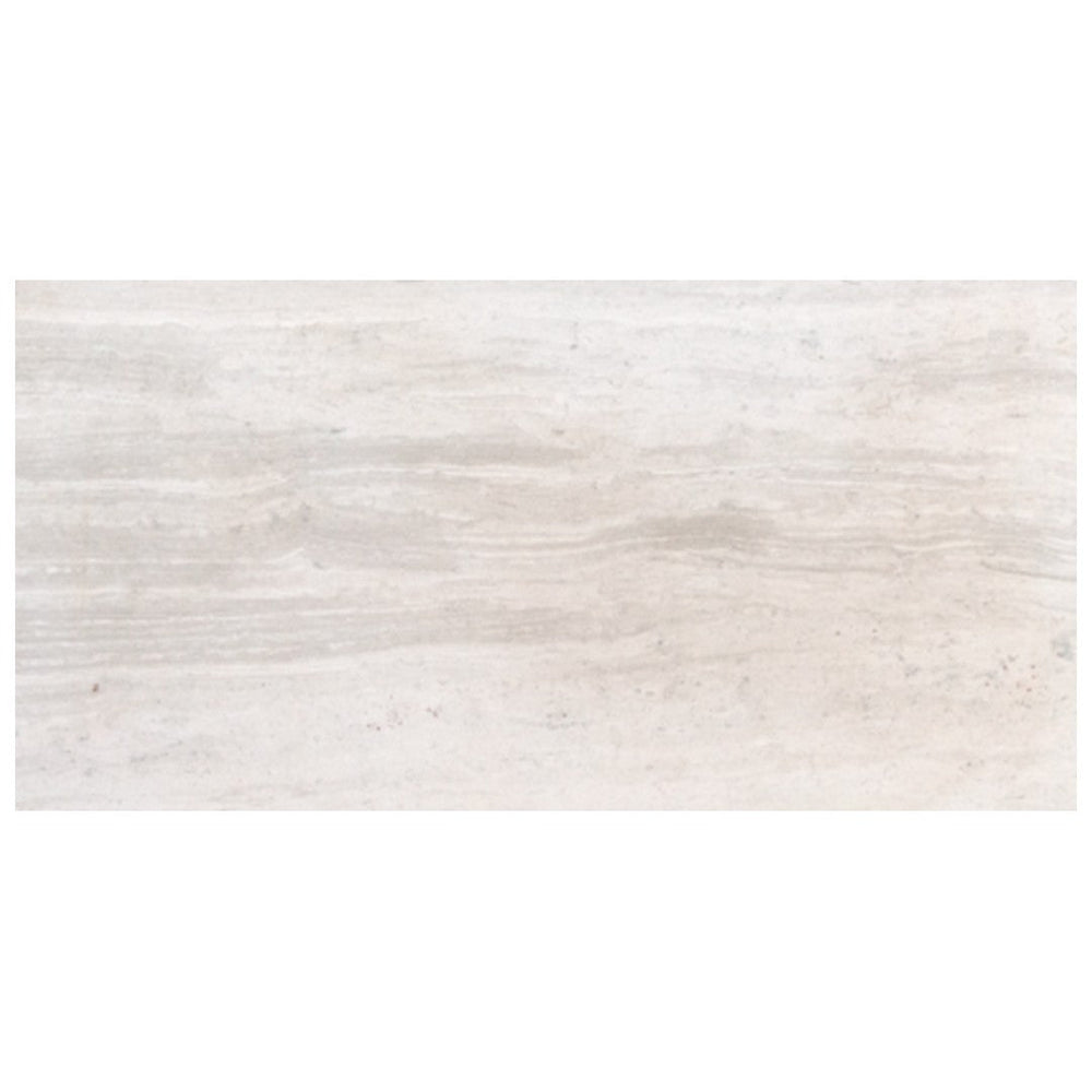 Keystone 12" x 24" Bianco Wood Honed Limestone Filled Tile