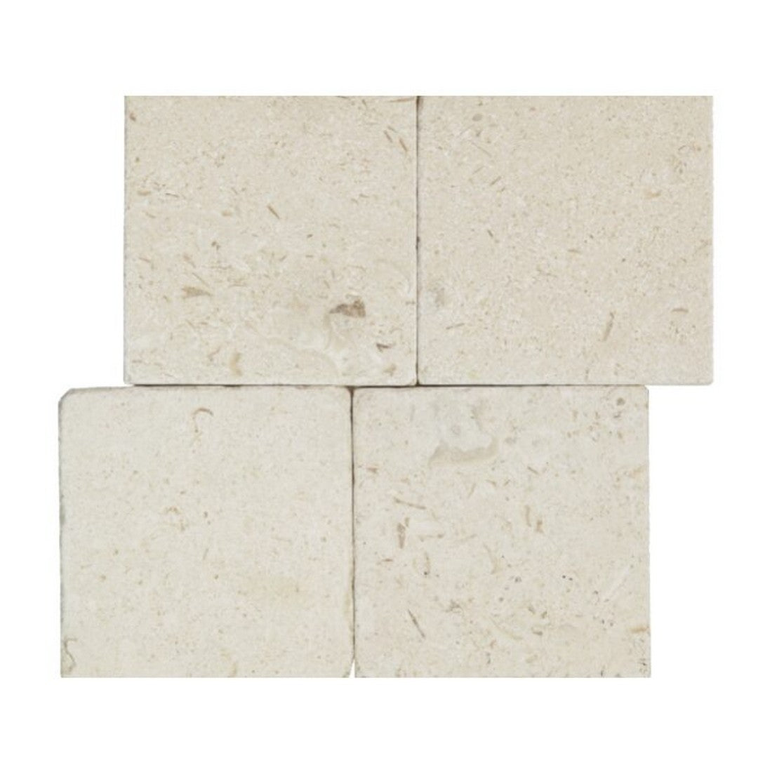 Keystone 6" x 6" Shell Beach Tumbled Limestone Tile-Shell Beach