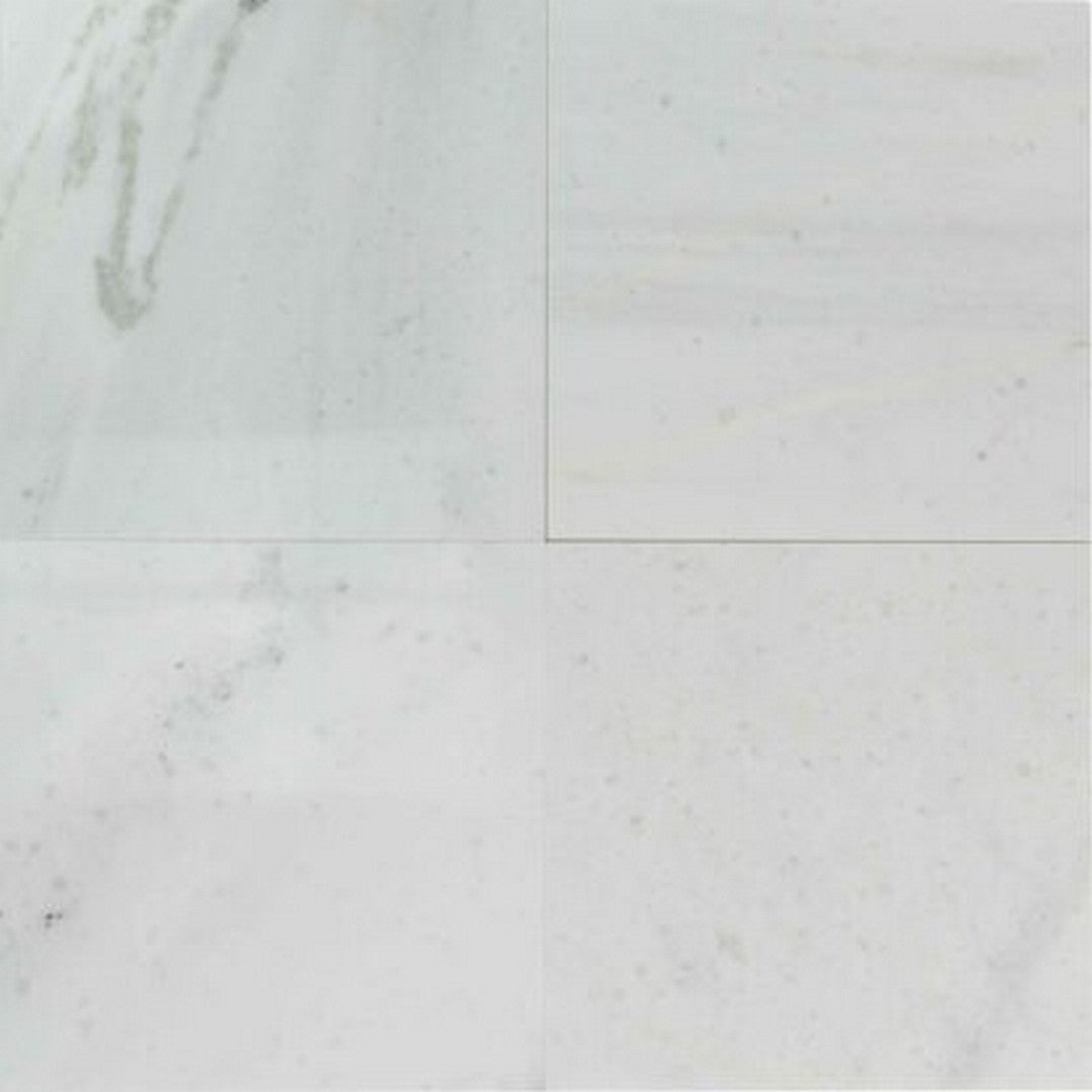 Keystone 12" x 12" Snow White Polished Marble Tile-Snow White
