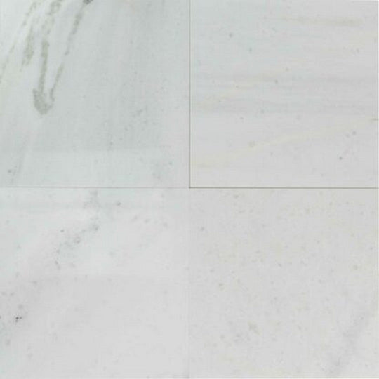 Keystone 12" x 12" Snow White Polished Marble Tile-Snow White