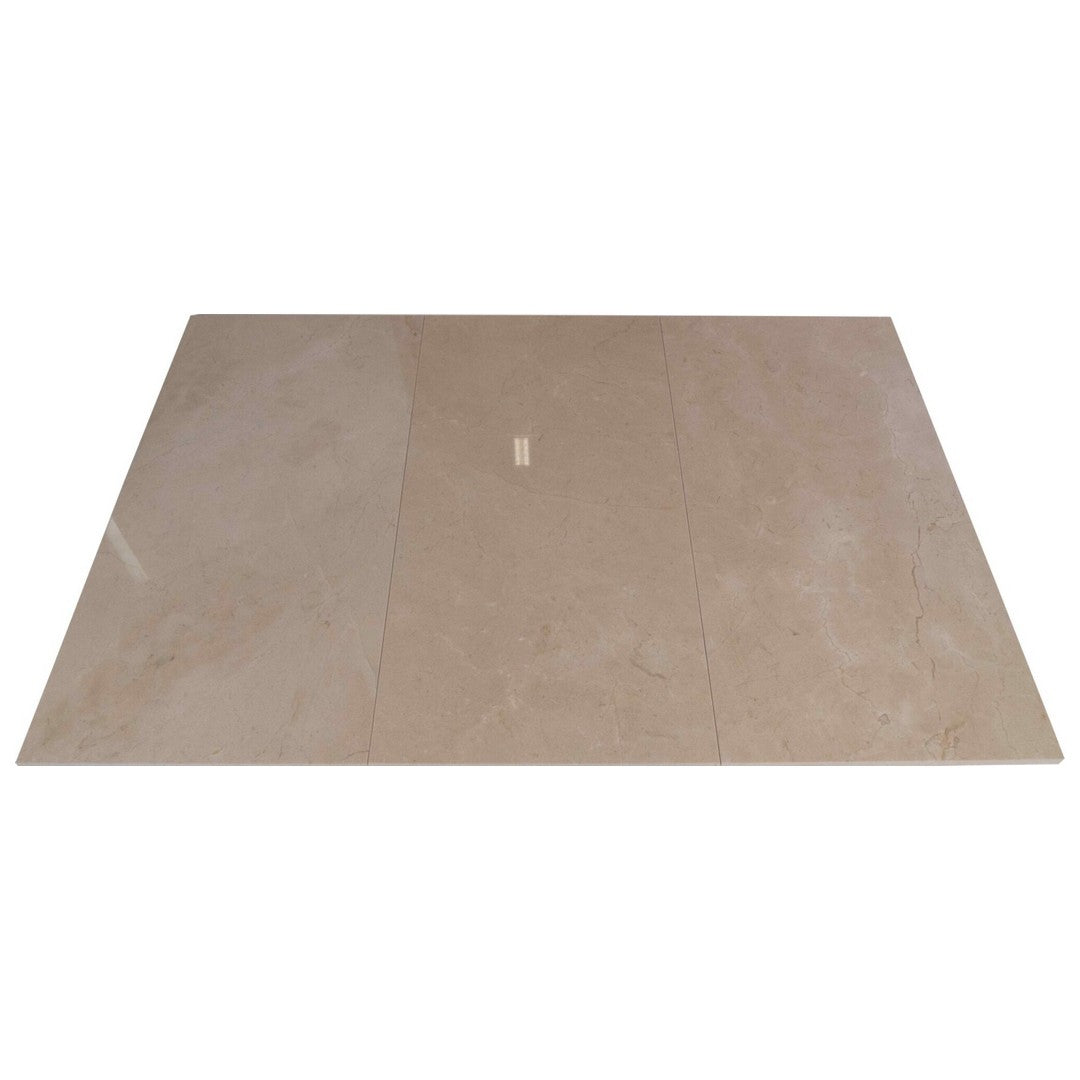 Keystone 12" x 24" Crema Marfil Select Polished Marble Tile-Crema Marfil Select