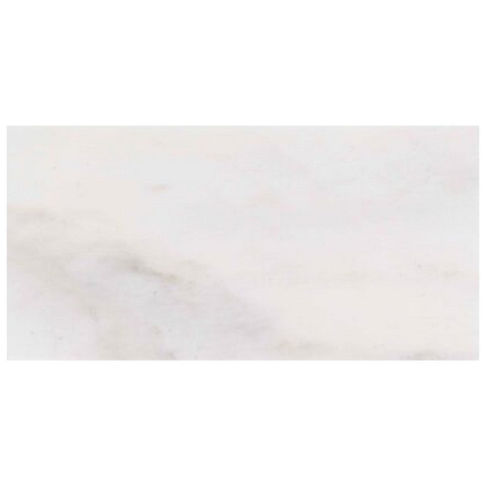 Keystone 12" x 24" Snow White Honed Marble Filled Tile