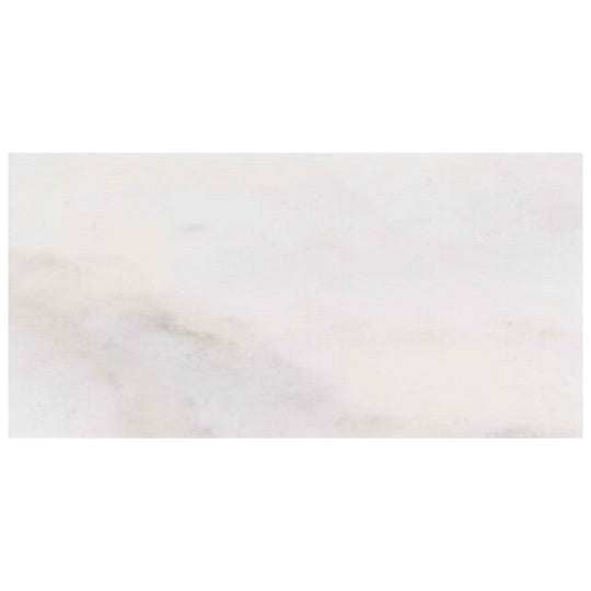 Keystone 12" x 24" Snow White Honed Marble Filled Tile