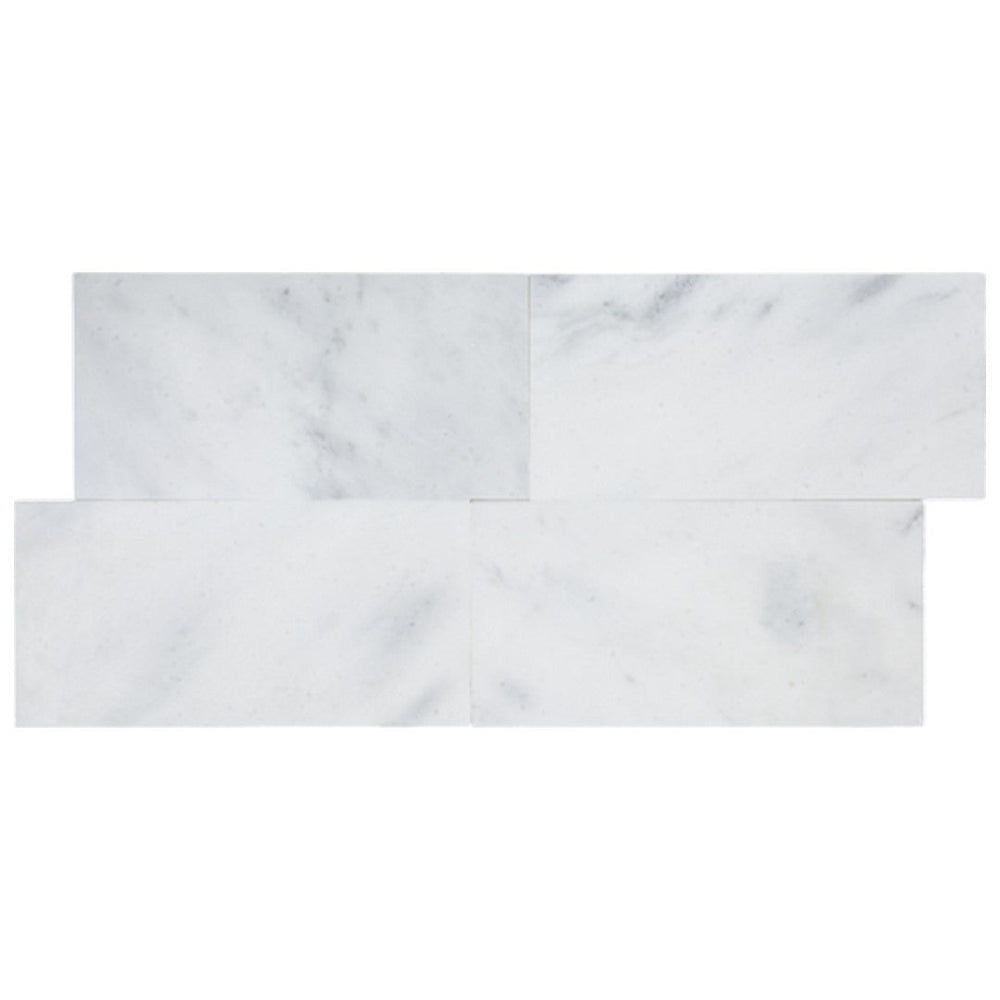 Keystone 12" x 24" Snow White Polished Marble Tile