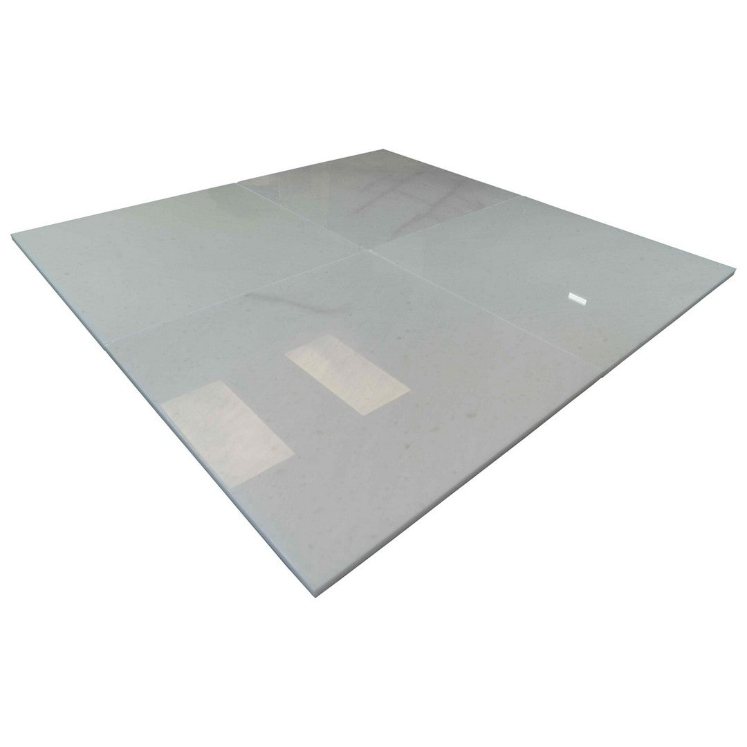 Keystone 18" x 18" Snow White Polished Marble Tile-Snow White