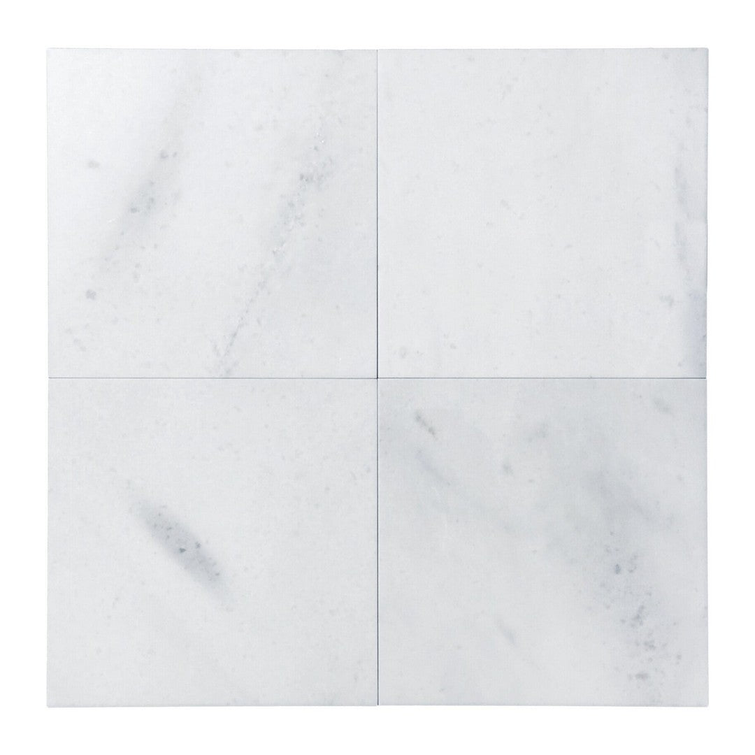Keystone 18" x 18" Snow White Polished Marble Tile