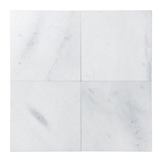 Keystone 18" x 18" Snow White Polished Marble Tile