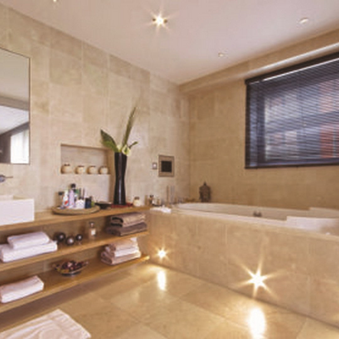 Keystone 24" x 24" Crema Marfil Select Polished Marble Tile-Crema Marfil Select