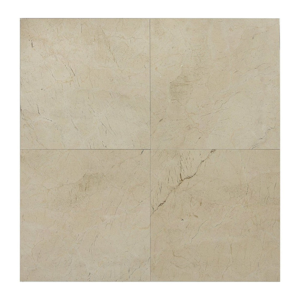 Keystone 24" x 24" Crema Marfil Select Polished Marble Tile