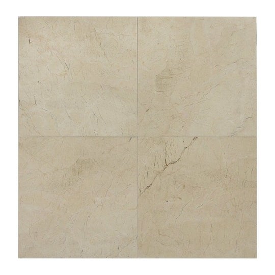Keystone 24" x 24" Crema Marfil Select Polished Marble Tile