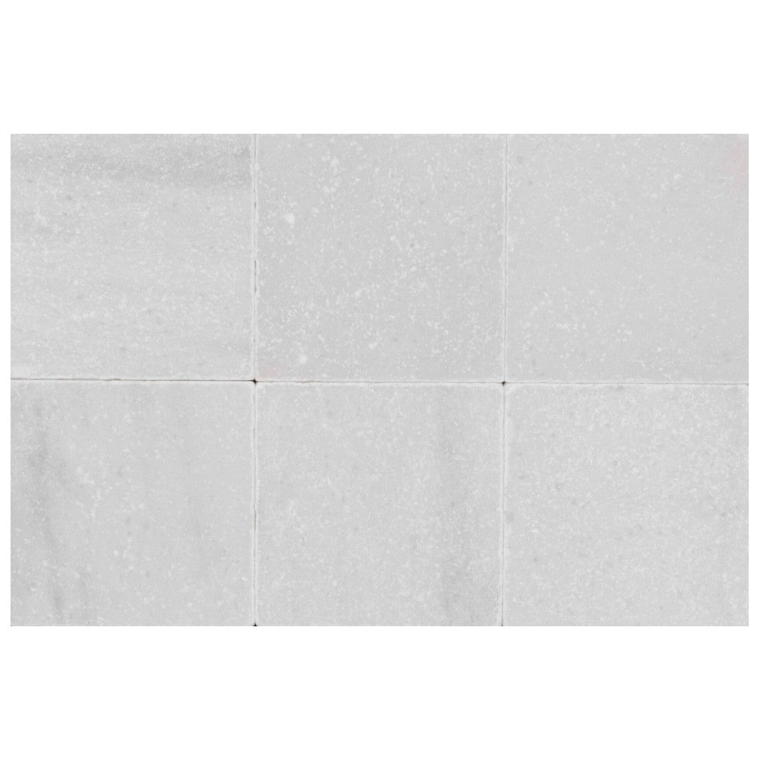 Keystone 6" x 6" Snow White Tumbled Marble Tile