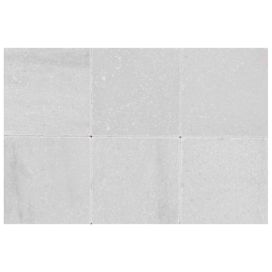 Keystone 6" x 6" Snow White Tumbled Marble Tile