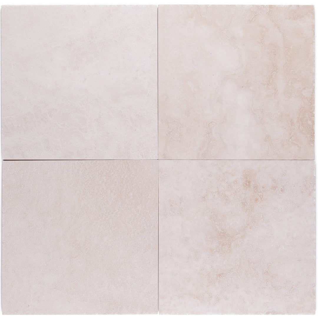 Keystone 12" x 12" Extra Light Honed Travertine Filled Tile-Extra Light