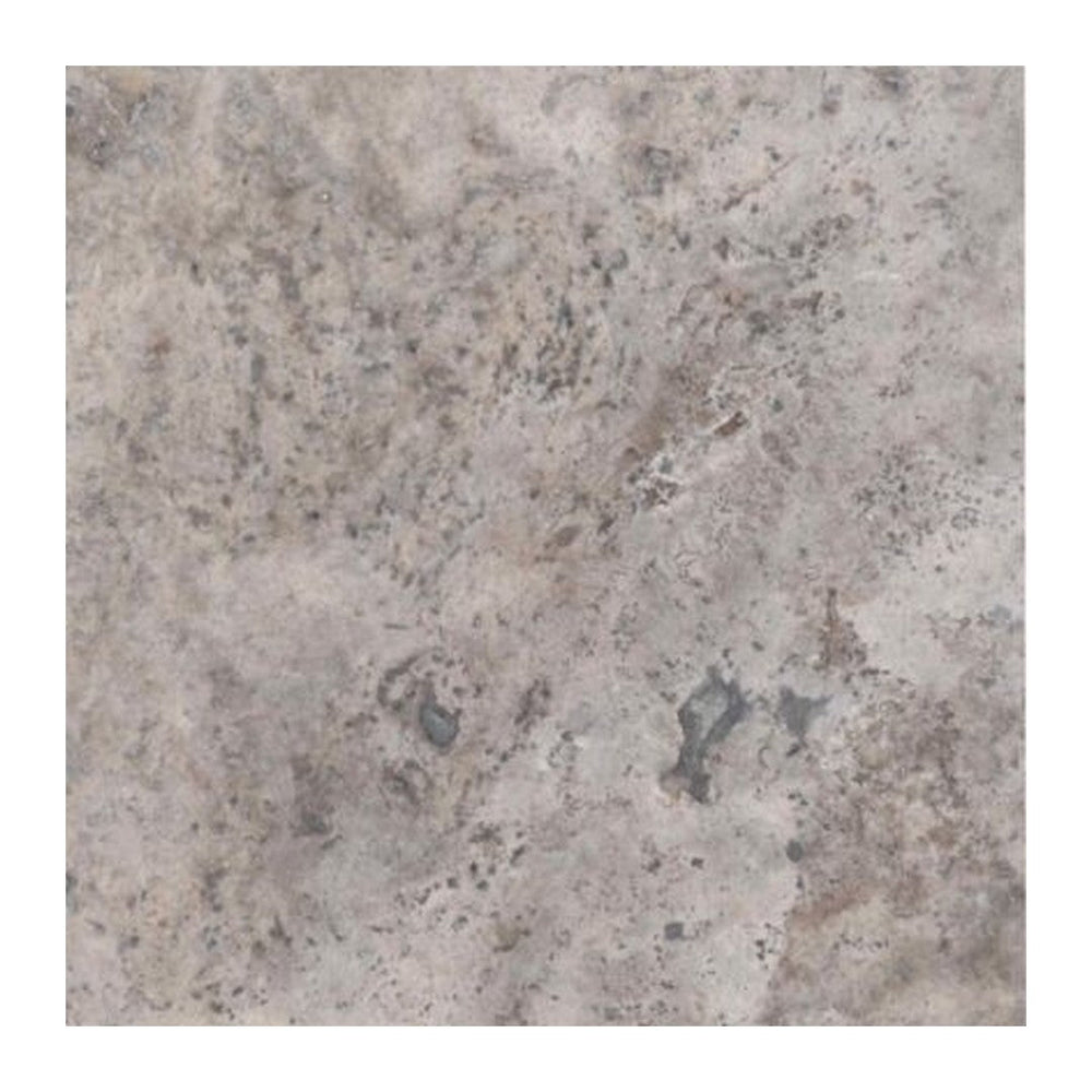 Keystone 12" x 12" Nordic Silver Honed Travertine Filled Tile
