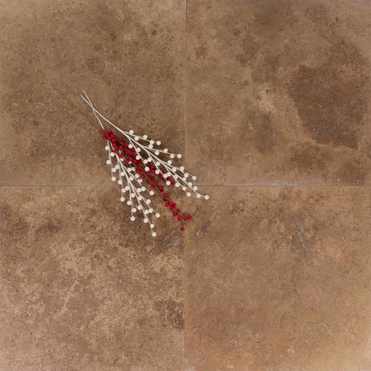 Keystone 18" x 18" American Chestnut Honed Travertine Filled Tile-American Chestnut