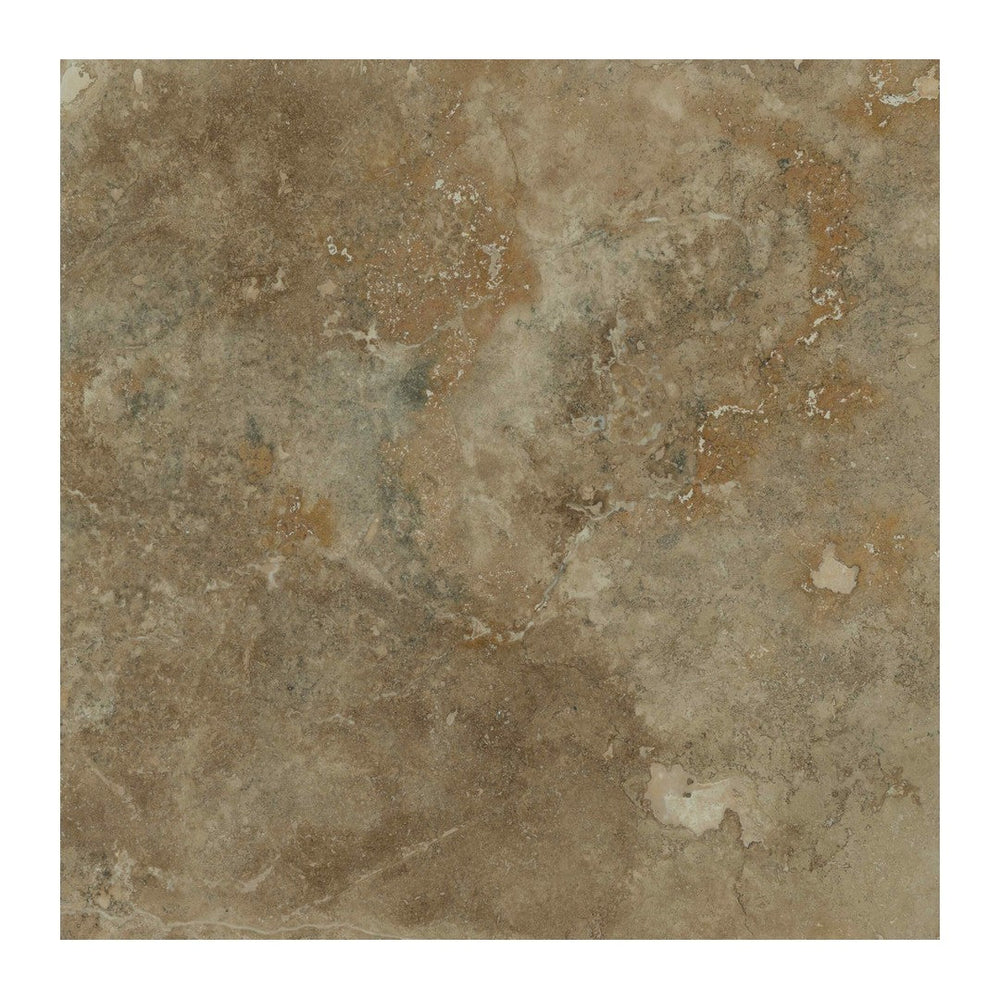 Keystone 18" x 18" Ivory Rustic Honed Travertine Filled Tile