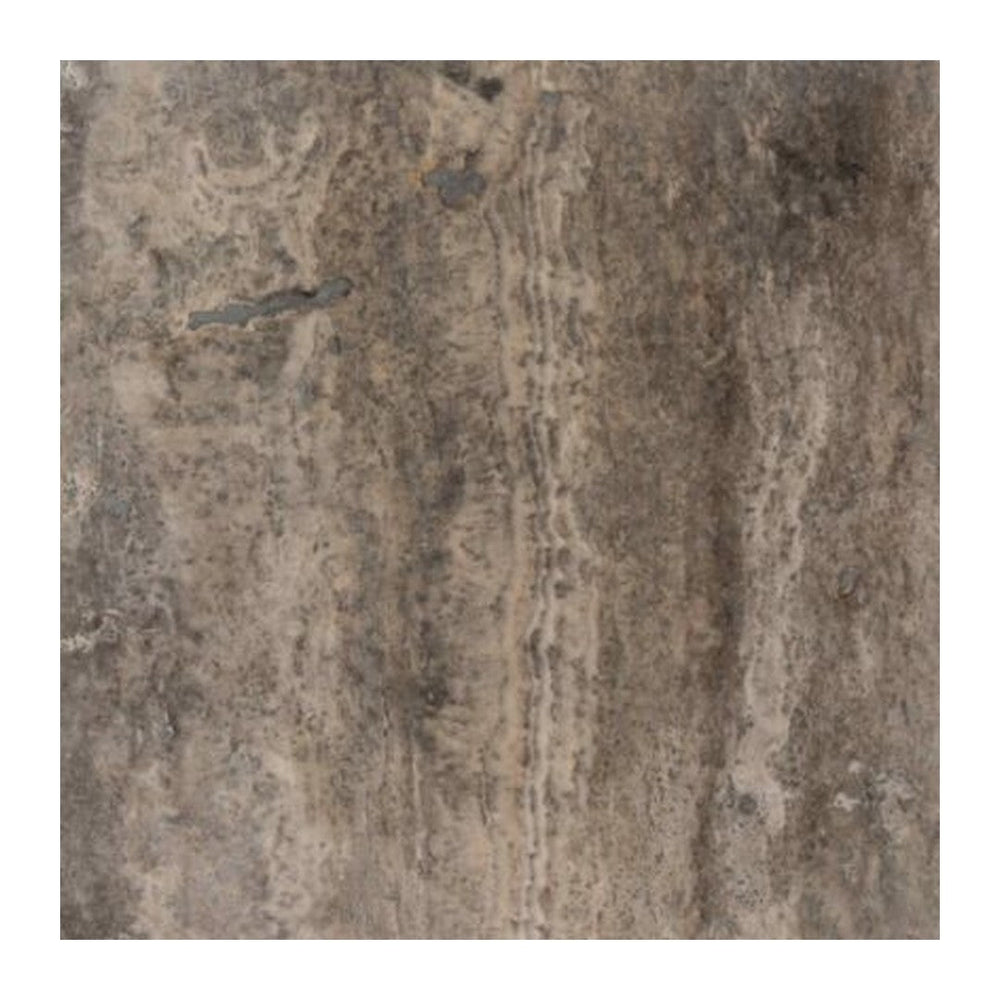 Keystone 18" x 18" Nordic Silver Honed Travertine Filled Tile