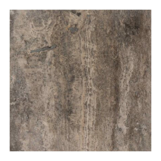 Keystone 18" x 18" Nordic Silver Honed Travertine Filled Tile