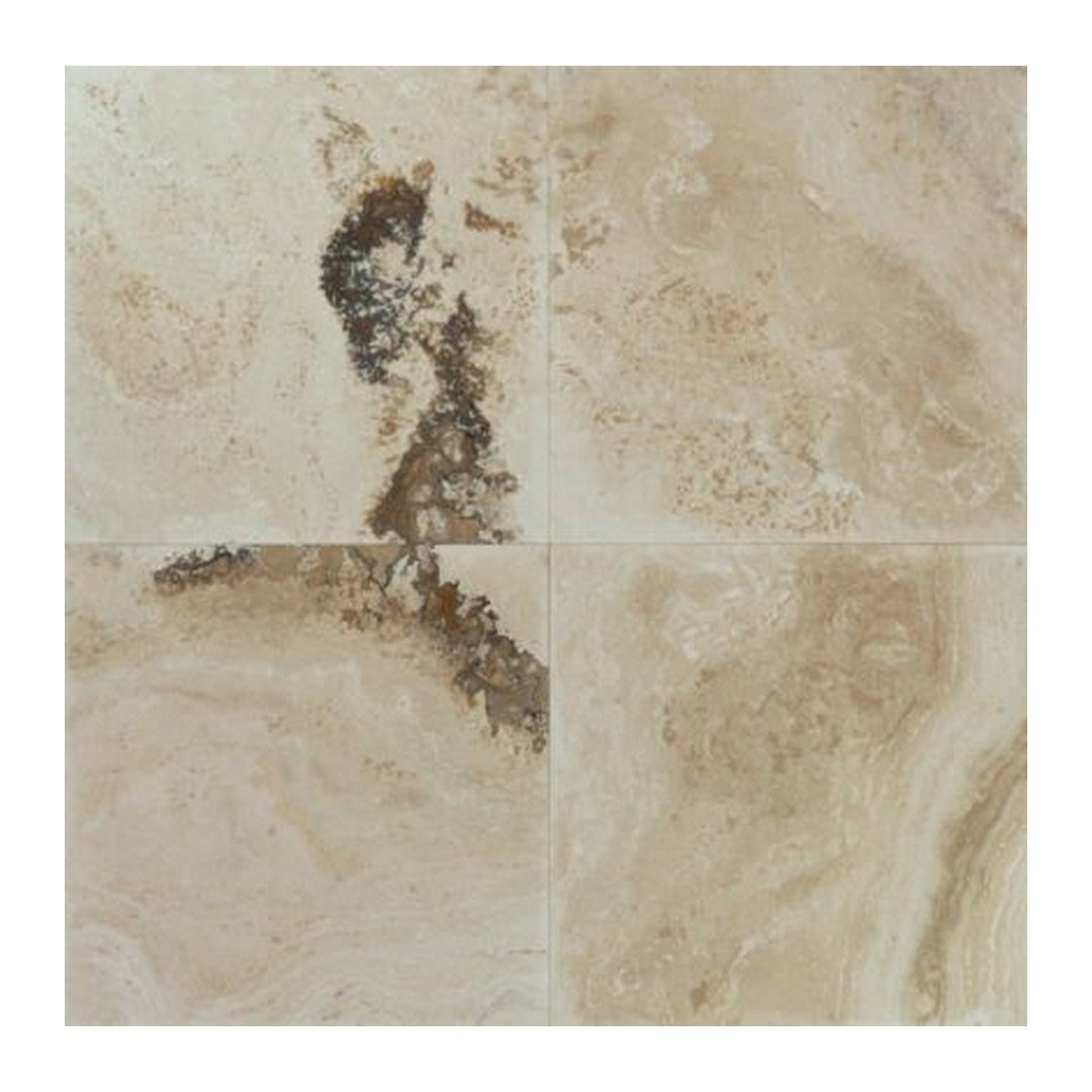 Keystone 18" x 18" Tiramisu Honed Travertine Filled Tile
