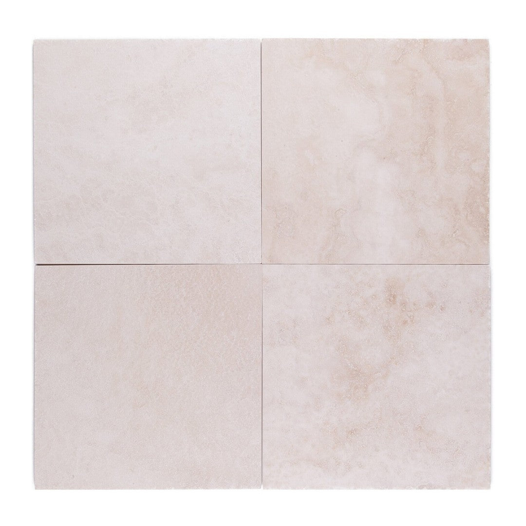 Keystone 24" x 24" Extra Light Honed Travertine Filled Tile
