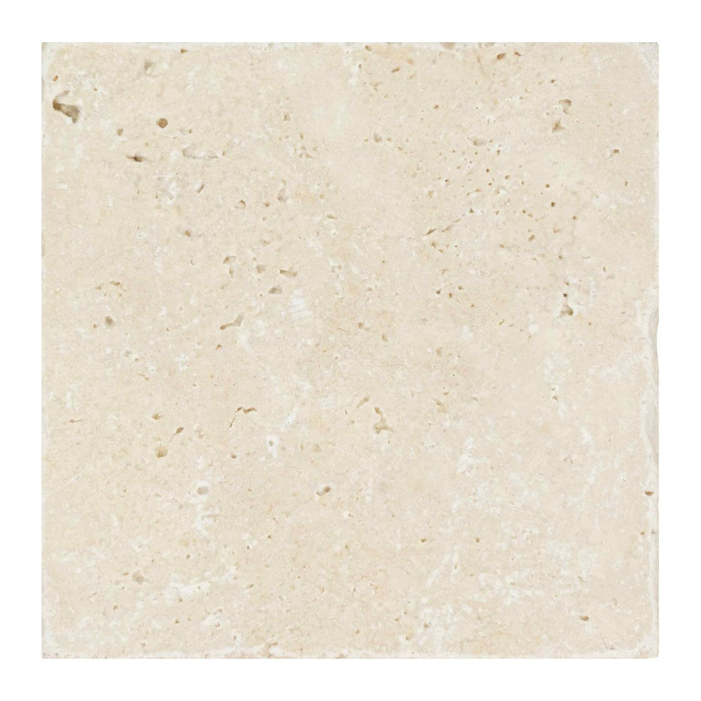 Keystone 6" x 6" Extra Light Tumbled Travertine Tile