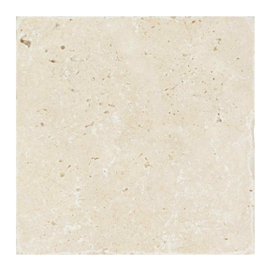 Keystone 6" x 6" Extra Light Tumbled Travertine Tile